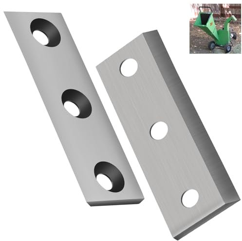 ZHONGXIA 2 Pack Wood Chipper Shredder Blades Replacement for Landworks LCE12, Greatcircleusa GUO054 GUO035 GUO054 Mini Steel Wood Chipper and EFCUT A30/B40 Series, C30/C30 Mi-ni