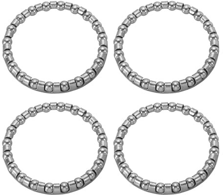 PATIKIL Rodamiento de Biela de Bicicleta de Bolas 3/16 Pulgadas x 20 Bolas, 4 Paquetes de Rodamientos de Bicicleta de Acero Inoxidable Piezas de Repuesto de Bicicleta, Color Plata