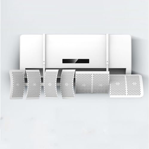 NNYCC Air Conditioner Deflector,8-Blade 360° Adjustable Anti Direct Blowing Split Deflector Change Wind Direction for Wall Mounted Air Conditioners,White