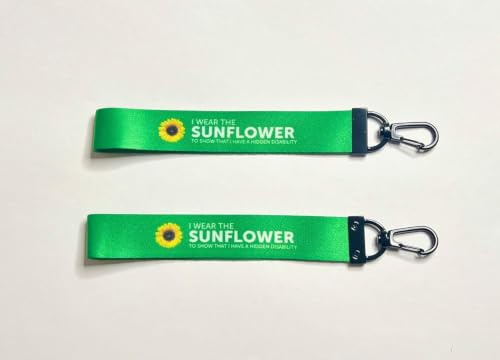 Official Hidden Disabilities Sunflower Luggage Tags for Suitcases, Hand Luggage Bags & Backpacks | Similarities to the Sunflower Lanyard Set | Set of 2 Luggage Tags