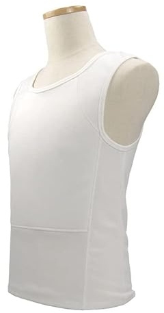 Schusssichere Weste Echt Herren Damen 3A Klasse 1 tragbar super Bequeme stichfeste Westen leicht wasserdicht atmungsaktiv (DE/NL/SE/PL, Alphanumerisch, Einheitsgröße, Regular, Regular, 2XL, white)