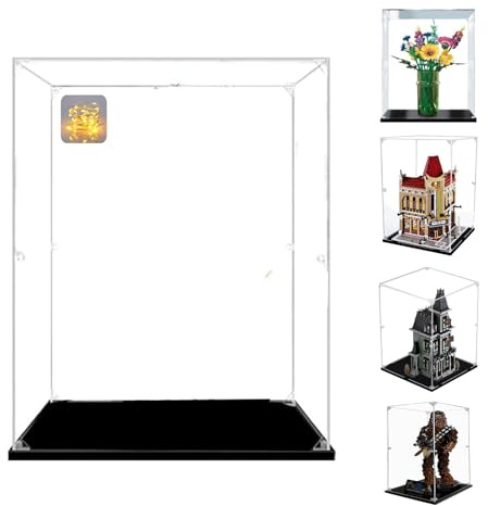 50cm Hauteur 3mm Vitrine pour Lego Chewbacca 75371 Statue Liberté 21042 Bouquet Fleurs 10313,30x30x50cm Grand Boîte de Présentation