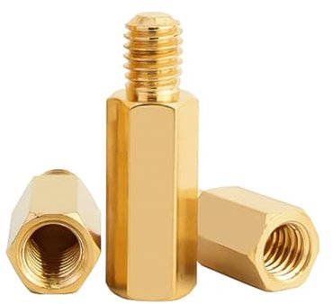 JDJXYNSRT Vis de limitation de colonne hexagonale en cuivre M2,5 filetage en laiton - Joint de colonne à tête unique - Vis de colonne à tête unique M3 pour ordinateur - Prise en charge du câblage de