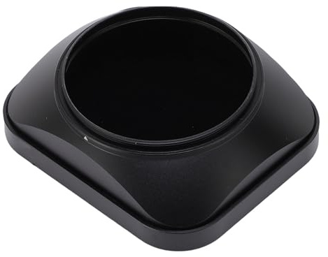 XUMIUZIY Metallisk fyrkantig motljusskydd för 55 mm objektiv, universell 55 mm skruvbar linshuv, med skyddande huva, bländskydd, kameratillbehör (Svart)