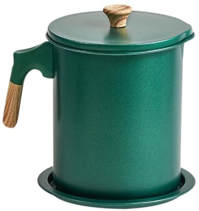 Contenedor De Grasa Con Colador Filtrador Aceite Cocina Grasa Separador Colador Desmontable Pico Vertedor 48oz Capacidad Mantiene Encimera Limpia Ideal Frituras Carnes