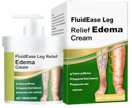 Crema Terapéutica Para Piernas Con Edema, Crema Antiinflamatoria Para Piernas, 100 G Cuidado Hidratante Natural, Reduce La Inflamación De Forma Natural Para Mujeres Y Hombres, No Grasa, Rápida Absorci