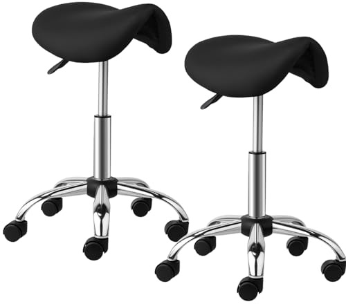 TactFire 2 pièces Tabouret de Bureau Rotation à 360° Hauteur Réglable