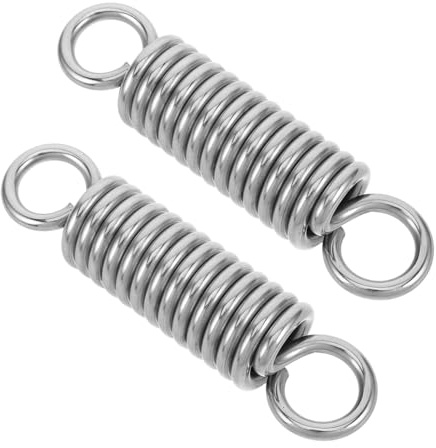 2 molle a dondolo in acciaio inox resistenti per veranda, amaca, sedia e sacco da boxe, molle di tensione ad alta resistenza per smorzamento delle vibrazioni per palestra interna e patio esterno da