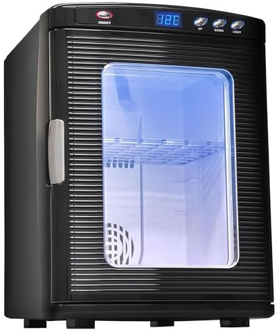 Reptilinkubator, mini digital 25 l kapacitet, bärbar med uppvärmnings- och kylfunktion, perfekt för små reptiler, temperaturintervall 5-60 °C