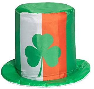 Qpout Grüner Leprechaun Hut für Kinder und Erwachsene, Shamrock Hut für St. Patrick's Day Party, Medium (11.5 x 7.8 inches / 29.5 x 20 cm), Unisex-Kinder und Erwachsene