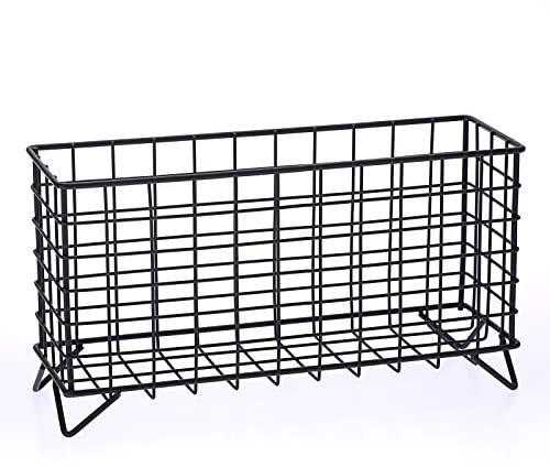 SUMNACON Metal Rectangle Coffee Pods Holder Capsule Basket, Black K Cup Holder Espresso Capsules Organizer Coffee Pod Storage for Counter, Bar Table, Coffee Bar (27*15*9CM)