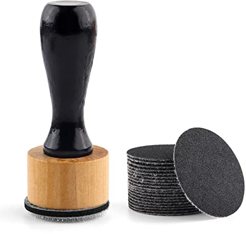 Bundle -Mini Blending Tool Sets,Include 2 PCS Foam Replacment Foam Pads and 20 Pieces Sanding Discs Medium-Grit Sandpaper for Drawing Distressing Blending and Removing the Extra Colors Arts Supplies