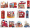Luvart Calamite da frigorifero da cucina di Londra, 12 pezzi, souvenir di Londra, souvenir britannico, con bandiera inglese, magnete rosso, cabina telefonica, autobus, frigorifero, design unico ed