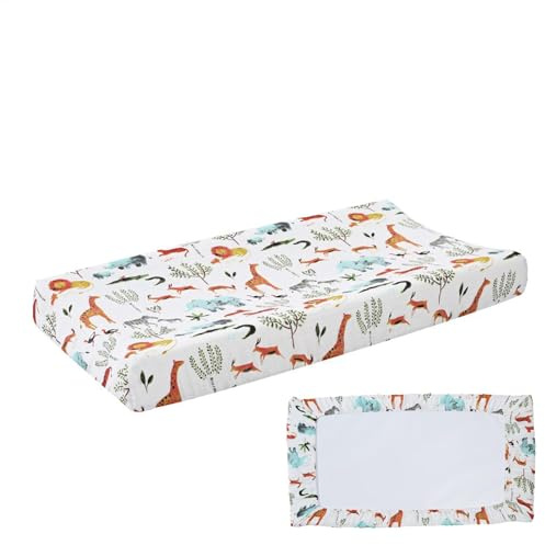 Housse De Matelas À Langer – Draps De Matelas À Langer Imperméables Et Respirants En Coton | Feuilles De Matelas À Langer Adaptées À Un Coussin De 32 X 16