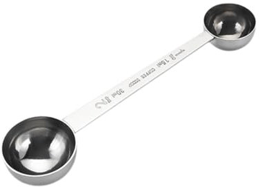 Milageto Cucharada de Doble Cara Cuchara de Acero Inoxidable Agarre cómodo