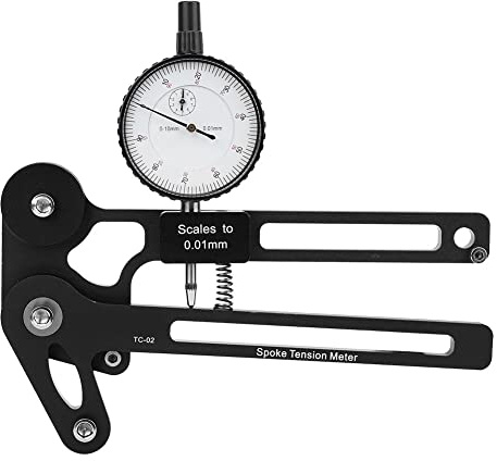 Misuratore di tensione per raggi di bicicletta, misuratore di tensione digitale per raggi di ruota di bicicletta, strumento lavorato a CNC in lega di alluminio 7075 con tabella di (Orologio meccanico