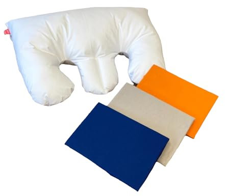 My Neck Jersey Kissenbezug: 100% Baumwolle, Reißverschluss, Weiß, 50x70 cm, Maschinenwaschbar, Pillow Cover für das My Neck Kissen - HEFEL