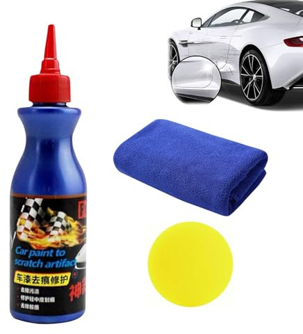 Kratzer-Reparaturwachs für Auto, Auto-Kratzer-Entferner Reparatur Kratzer-Entferner für Fahrzeuge Schwamm und Autowaschtuch mitbringen, für Entfernung tiefen Kratzern auf Car Scratch