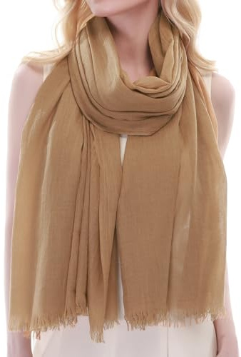 RIIQIICHY Sciarpa Cammello Foulard Donna Pashmina Scialle Stola Elegante Cerimonia Invernale Primaverile Leggera Morbide Lunga Autunnale Estiva