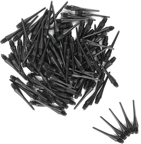 MXTIMWAN 100 Stück Dartspitzen Kunststoff, Softdart Spitzen, Dart Spitzen Soft mit 2BA Gewinde, Dart Dartpfeile Spitzen Plastik für Soft-Dartscheibe, Dartpfeile Werkzeug
