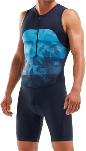 Triathlondräkter Herr Tri Dräkter För Män Trisuit Herr Premium Triathlon Kostym Vadderad Triathlon Tri Suit Race Suit, Gray, S