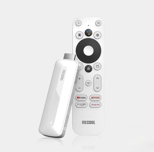 MECOOL KD5 Android 11 TV Stick with 4K Streaming, WiFi 5 Dual Band, Bluetooth 5.0, 1GB RAM 8GB ROM, Media Receiver Stick with Voice Remote