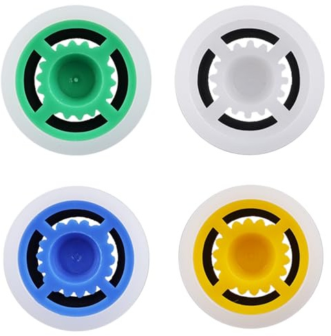 4pcs Multi Color Shower Head Flow Restrictors, Plastic GPM 1.5/1.8/2.0/2.5 Water Saver Faucet Adapters Shower Head Flow Limiter Water Pressure Reducer for Bathroom Toilet