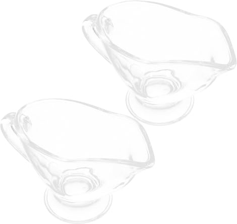 HIAKDOFT 2piezas Jarra Para Salsa De Asa Paquete De Salseras Transparentes Resistente y Ligera Adecuado Para Servir Leche y Vinagre Hogar y Eventos