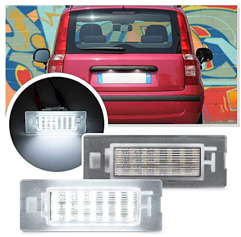 NSLUMO 2x luci targa a LED per Fiat Panda Serie 169 2003 al 2012 Panda Serie 312/319 2012 al 2023 auto Lampada targa LED parcheggio auto