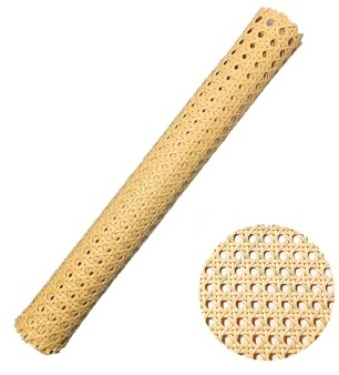 1 Roll Rattan,3.3ft x 13.8inch Plastic Cane Webbing Roll,Anti-Mildew Woven Open Mesh Rattan Roll,for Caning Projects Star Anise Wide Cane Sheet for DIY Crafts,Furniture, Cabinet, Ceiling, Chair