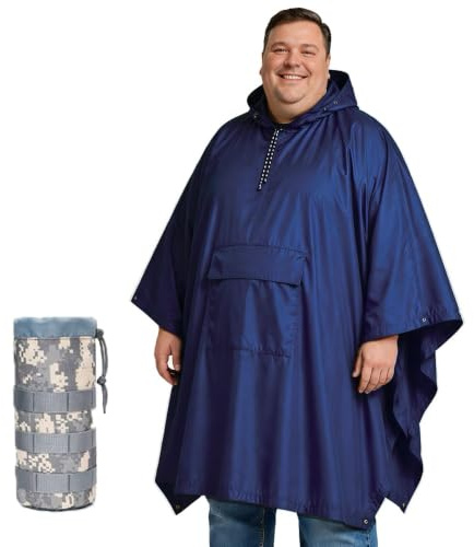 Urby plusstorlek vuxen regnponcho med huva, poncho Para Lluvia, taktiska ponchos vuxen för camping, vandring, resor, utomhus