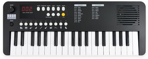 Axus Tragbares 37 Mini-Keyboard In Mitternachtsschwarz – Lustiges E-Piano Für Anfänger, Usb-C Oder Batteriebetrieb