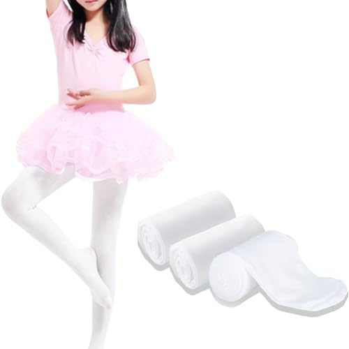 XIYEZDM Girls Tights Ballet Dance Tight Kids Student Footed School Uniform Training Tights Ultra Stretchy Soft Pantyhose Age 4-13