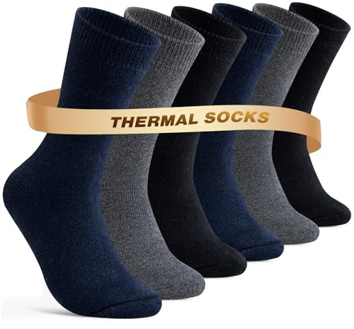 Niorasen Calze Termiche Donna, Calzini Invernali Donna di Lana 6/10 Paia | Calzini Caldi Donna, Calzini Termici Donna Traspiranti 35-38 39-42