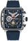 Police Herren Chronograph Uhr mit Silikonarmband, Blau, Der Stil der Uhr kann aufgrund ihres quadratischen blauen Zifferblatts, des transparenten Nylonfaser-Gehäuses und des strapazierfähigen