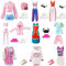 24 Stück Puppen Kleidung und Zubehör, Enthält 1 Trainingsanzug, 3 Kurzarm-Sets, 1 Tank-Top-Set, 10 Schuhe, 8 Accessoires Zufälliger Stil für 11.5 Zoll Mädchen Puppen