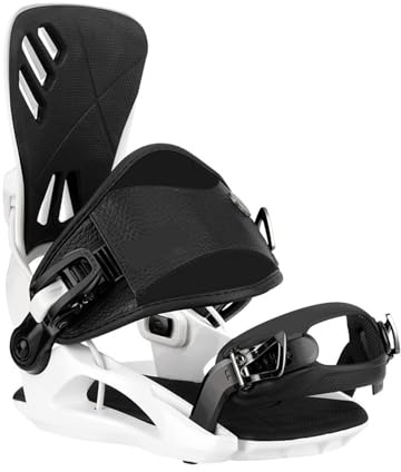 Snowboardbindningar hybrid kolfiber flyg smidda metallklämmor höghållfast glasfiber förstärkt nylonram (VIT, M (38-42))