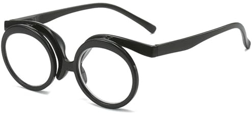 Makeup Glasses Women Magnifying Flip Down Make up Eyeglasses, Plastic Magnifying Eyeglasses with Spring Hinge, Makeup Glasses for Women..