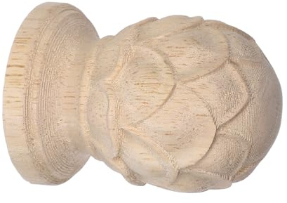 Anneome Remate Estilo Europeo de Barra de Cortina de Madera Diseño de Piña para Decoración Moderna del Hogar y Muebles Elegantes
