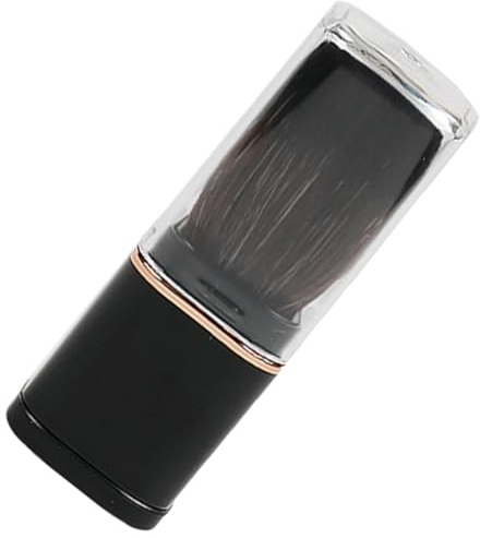 PRETYZOOM Brocha Retráctil para Rubor y Polvos de Maquillaje Pincel de Fibra Sintética para Maquillaje Facial Color Negro Portátil Herramienta Compacta para Aplicación Uniforme