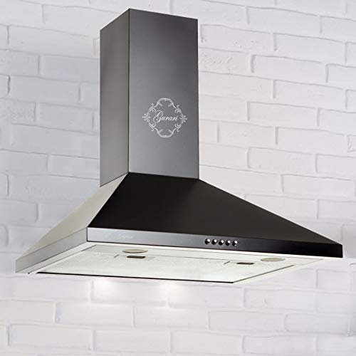 Gurari C 147 Hotte aspirante murale 50 cm •1000m³/h•Hotte murale Luxe fabricant Gurari • 3 vitesses •1000m³/h •LED •Hotte Noir •Métal noir •Recirculation possible