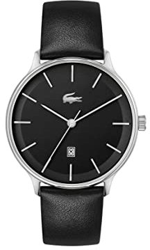 Lacoste Multi Zifferblatt Quarz Uhr für Herren Kollektion Club mit Schwarzes Band realisiert aus Apfelschalen - 2011199