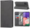 Handyhülle für Samsung Galaxy A22 5G Hülle mit Panzerglas Schutzfolie, Schutzhülle A22 5G Leder Wallet Kartenfach Standfunktion Stoßfest Klapphülle Hüllen Galaxy A22 5G Case Cover Klappbar (Schwarz)