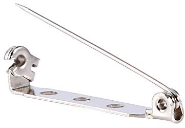 Spille da Barra, Chiusura a Scatto con Spilla di Sicurezza, Spilla Artigianale, Chiusura Posteriore, Chiusura Fai-da-te, 20 Mm, 25 Mm, 32 Mm, 38 Mm, 50 Pezzi (32 mm)