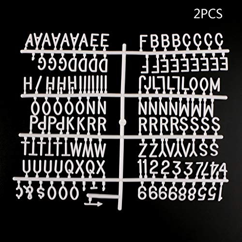 LUOFANG Caracteres para tableros de Fieltro, 290 Piezas, números para tableros de Letras Intercambiables, Color Blanco