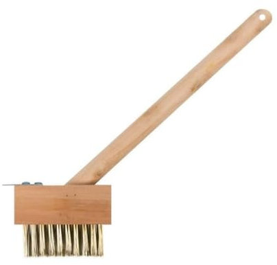 Cepillo de eliminación de malas hierbas de jardín de 3 alambres mango de madera raspador de musgo al aire libre limpieza de jardín herramienta de eliminación de musgo acumulación de musgo pavimento