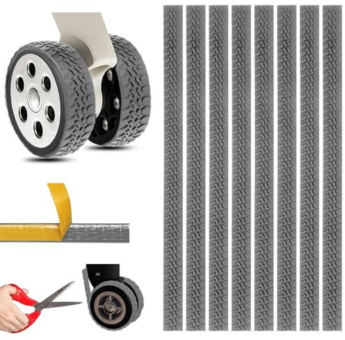 Kakveiai Protector de Ruedas para Equipaje - Cubierta de Gel de Sílice Antideslizante y Antiruido para Ruedas Giratorias de Maleta - 8 Piezas