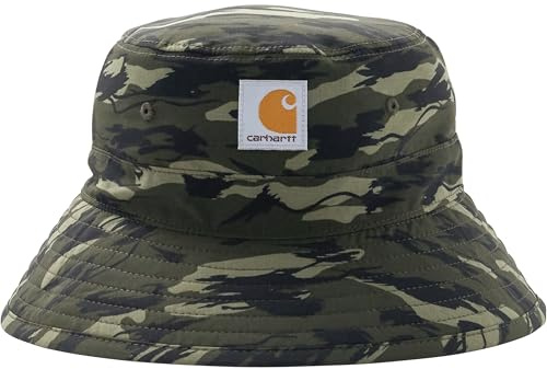 Carhartt Kid's CB9006 Ripstop Camo Bucket Hat - Child One Size Fits All - Olive