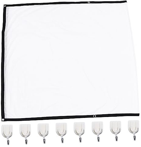 FELTECHELECTR 100-inch Portable Polyester Projector Screen Universal Indoor Outdoor Projection Film Screen for Home Theater and Business Presentations