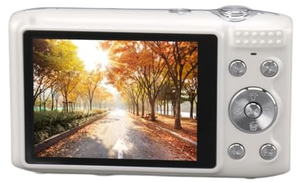 4K Digitalkamera, 2,88 Tums Kompaktkameror med 16X Zoom, 58 MP Autofokus Reseficka för Tonåringar (Vit)